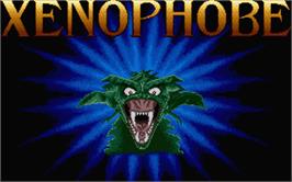 Title screen of Xenophobe on the Atari ST.