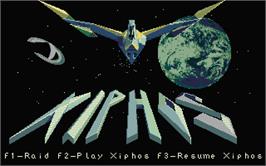 Title screen of Xiphos on the Atari ST.
