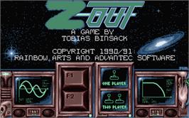 Title screen of Z-Out on the Atari ST.