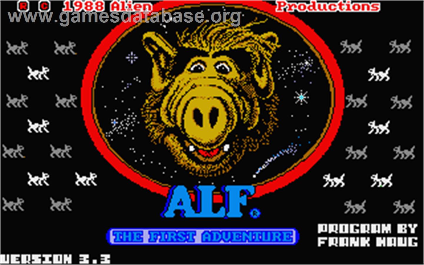 ALF: The First Adventure - Atari ST - Artwork - Title Screen