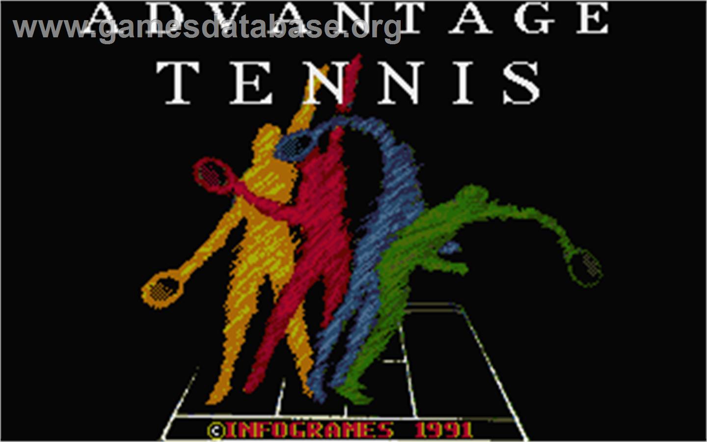 Advantage Tennis - Atari ST - Artwork - Title Screen