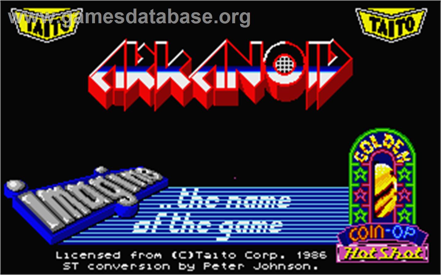 Arkanoid - Atari ST - Artwork - Title Screen