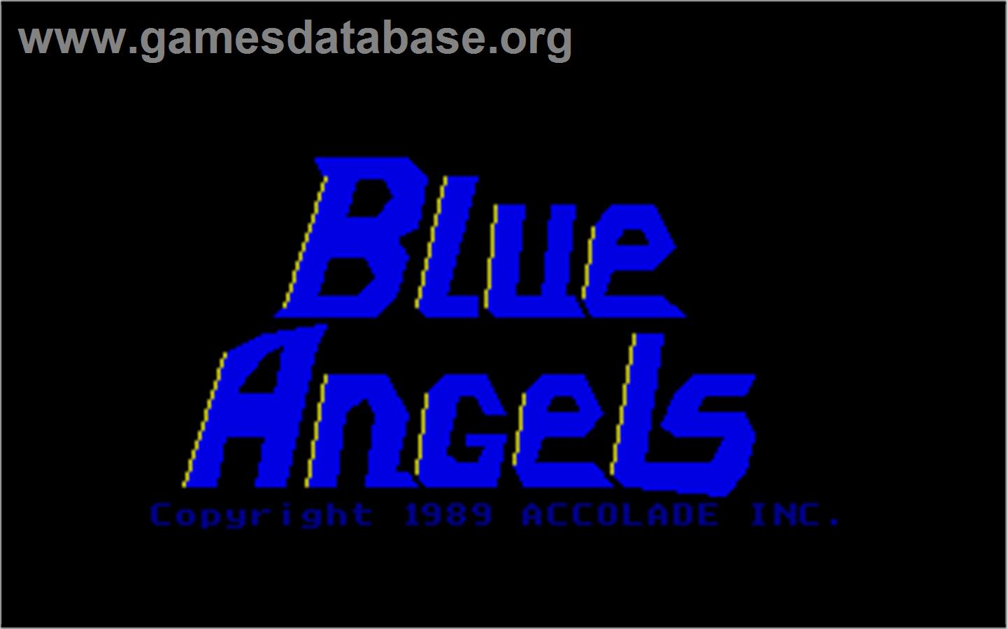 Blue Angels: Formation Flight Simulation - Atari ST - Artwork - Title Screen