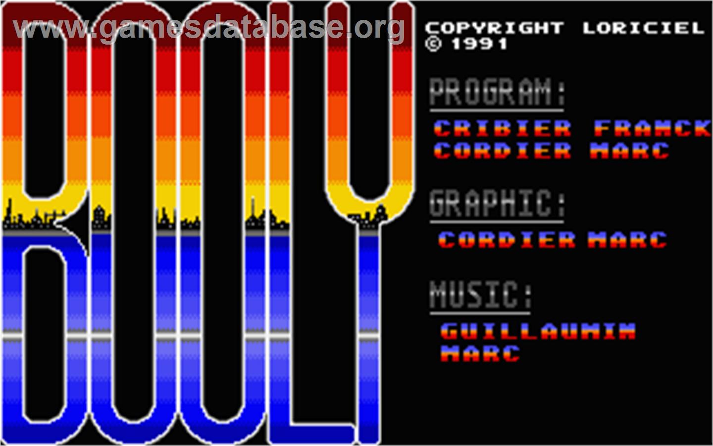 Booly - Atari ST - Artwork - Title Screen