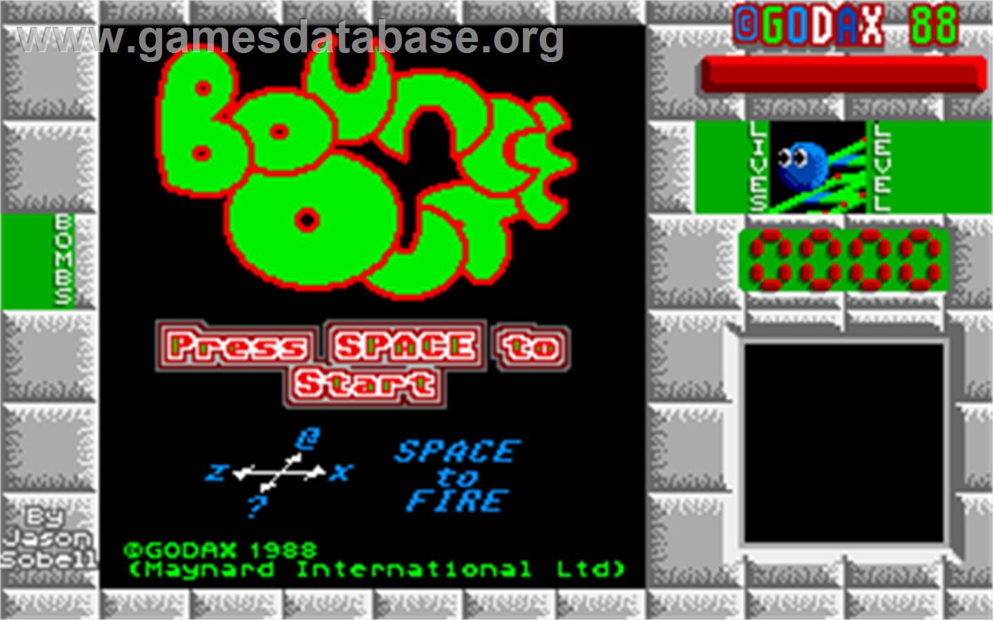 Bounce Out - Atari ST - Artwork - Title Screen