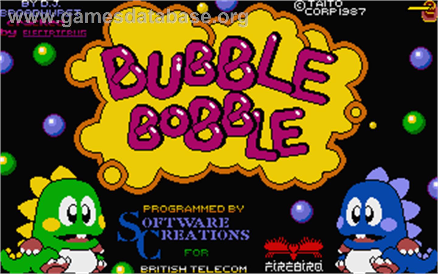 Bubble Bobble - Atari ST - Artwork - Title Screen