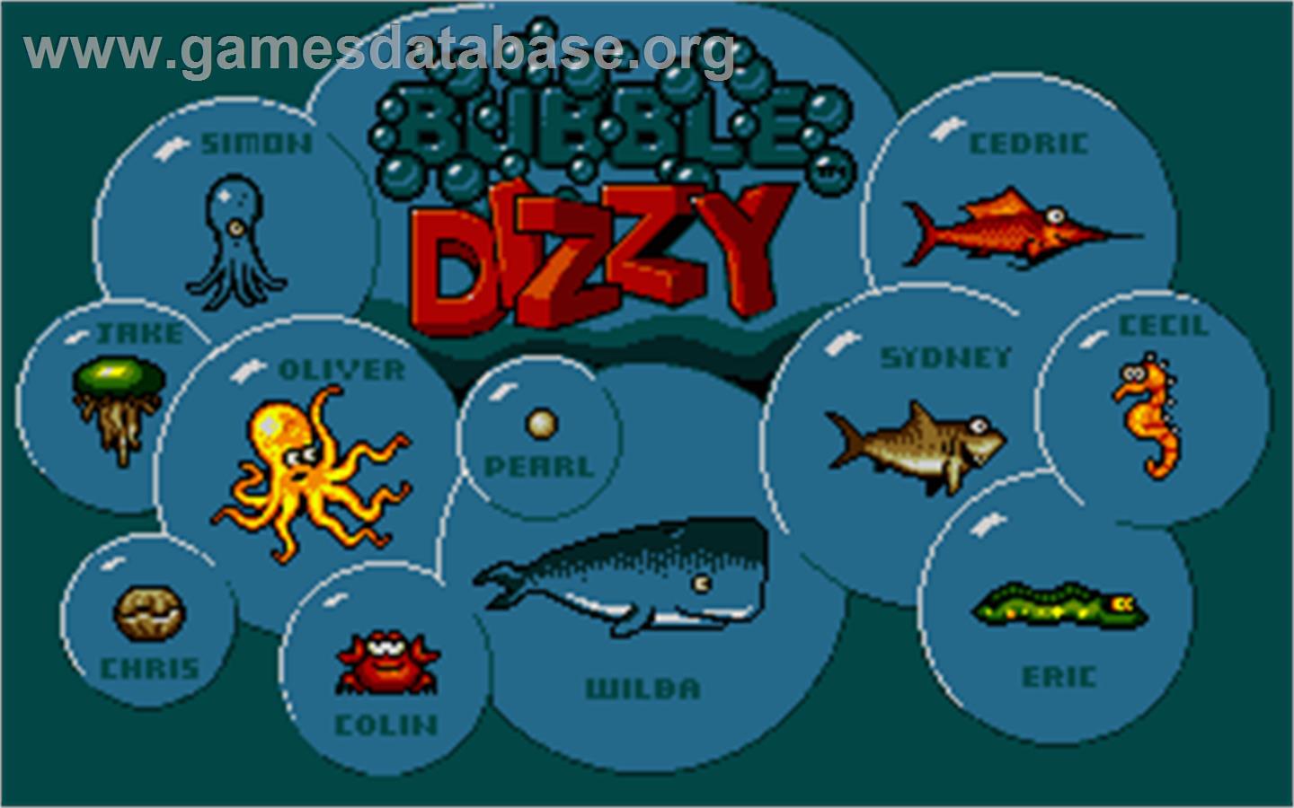 Bubble Dizzy - Atari ST - Artwork - Title Screen