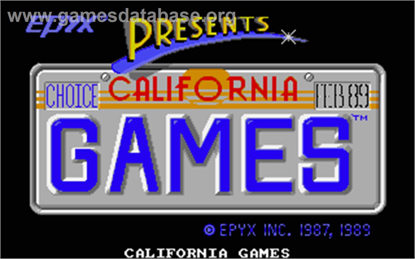 California Games - Atari ST - Artwork - Title Screen