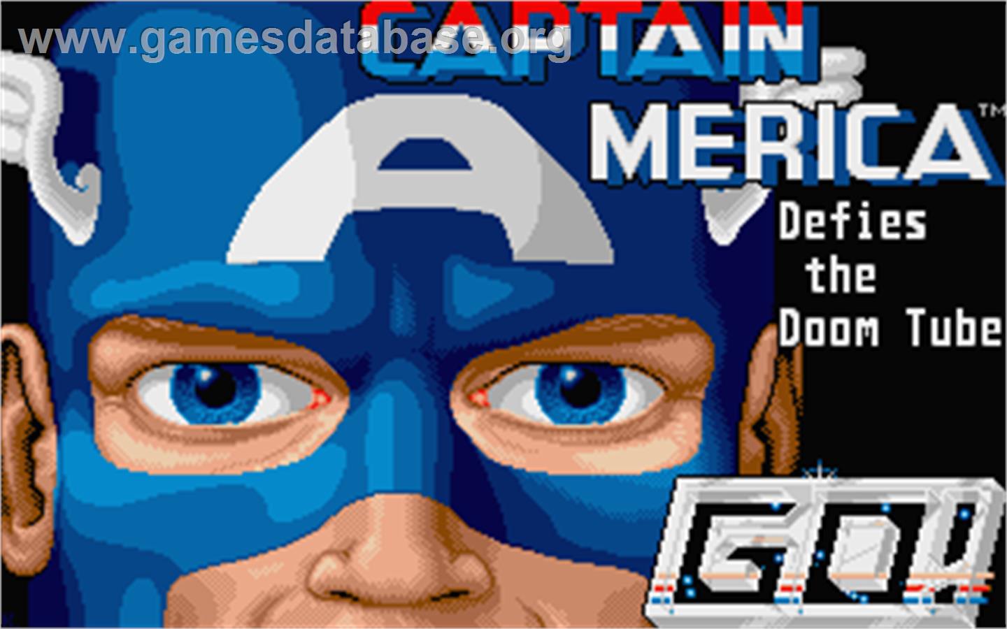 Captain America Defies the Doom Tube - Atari ST - Artwork - Title Screen