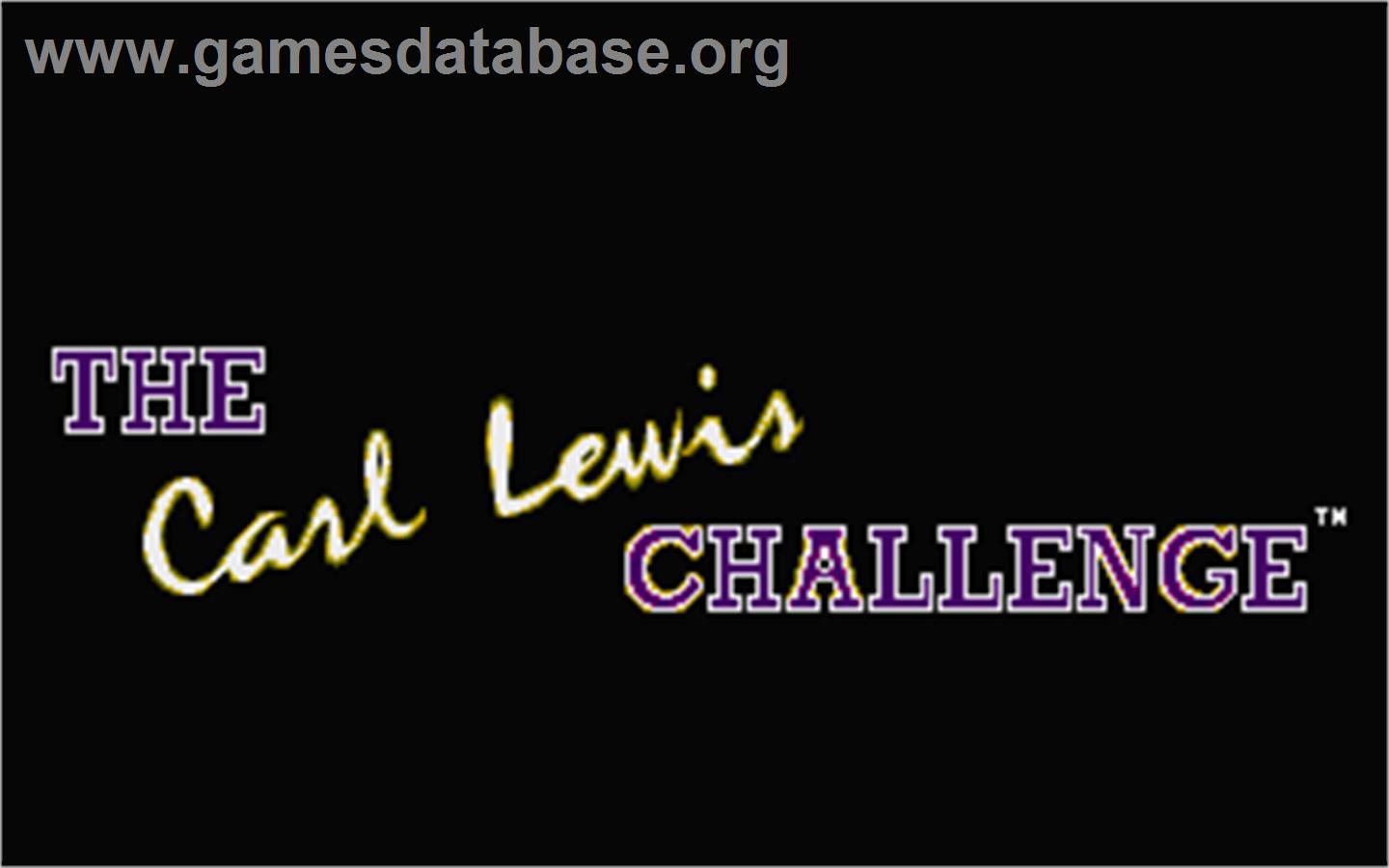 Carl Lewis Challenge - Atari ST - Artwork - Title Screen