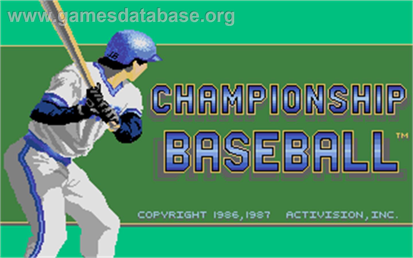 Championship Baseball - Atari ST - Artwork - Title Screen