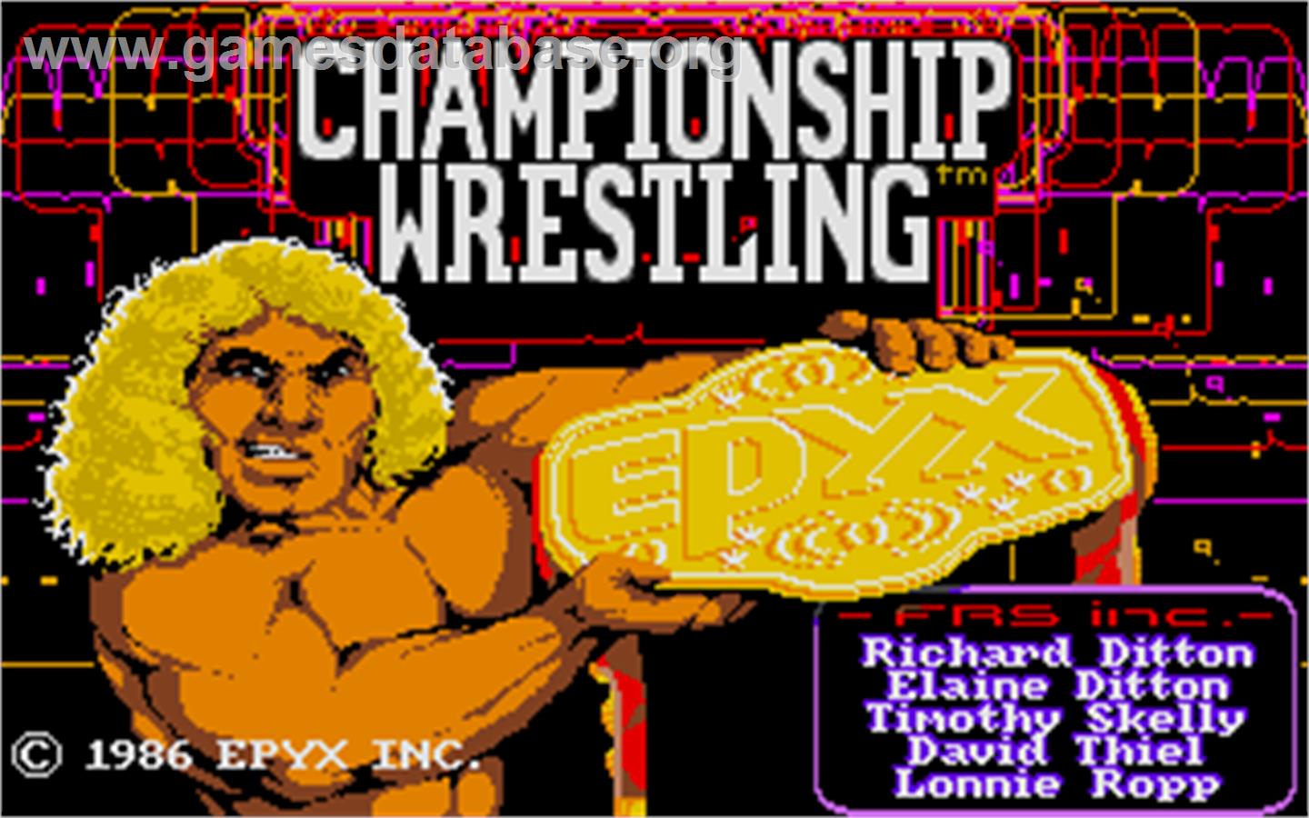 Championship Wrestling - Atari ST - Artwork - Title Screen