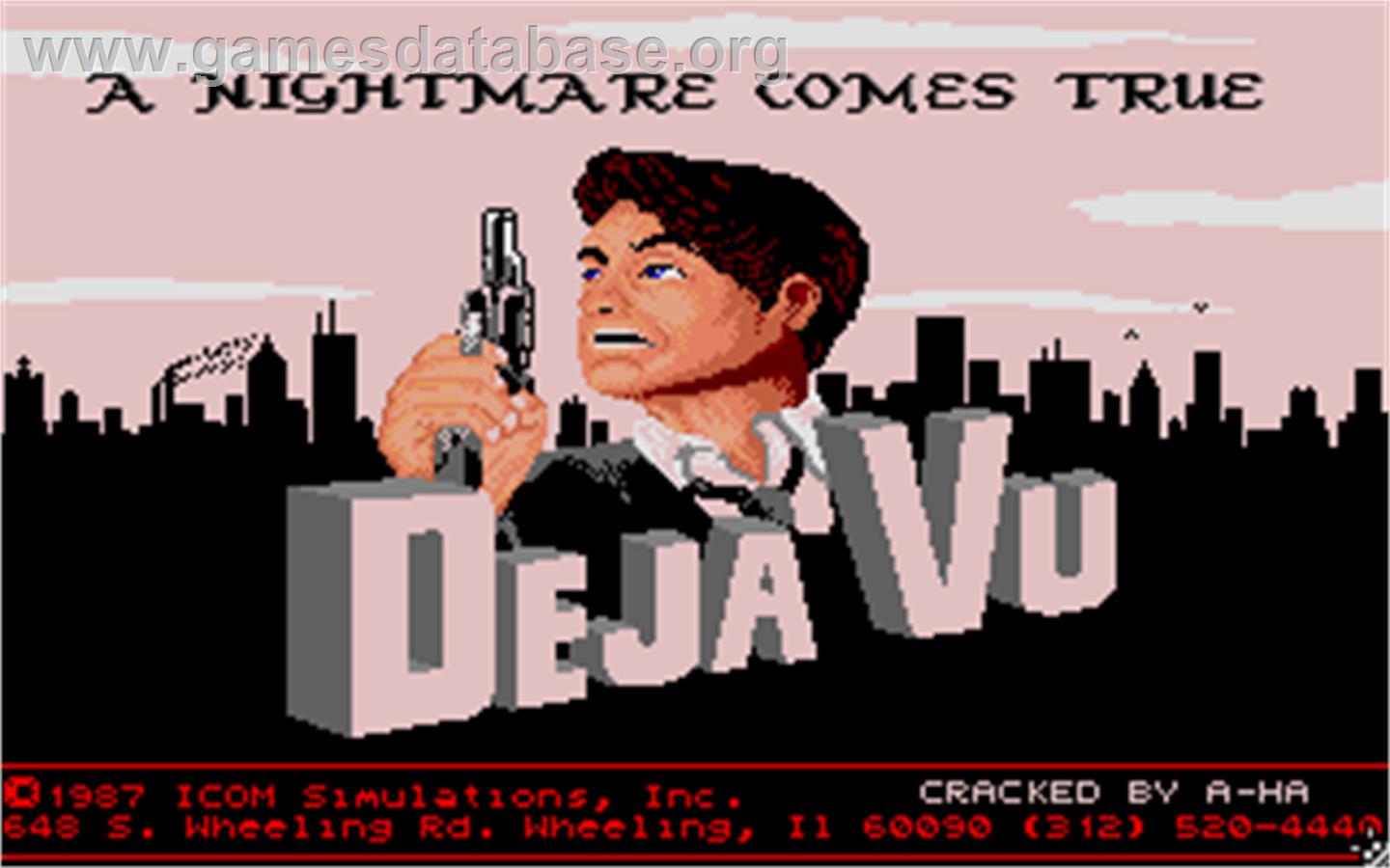 Deja Vu: A Nightmare Comes True - Atari ST - Artwork - Title Screen