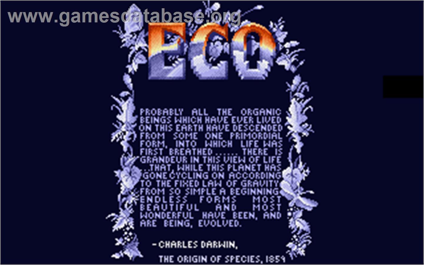 Eco - Atari ST - Artwork - Title Screen