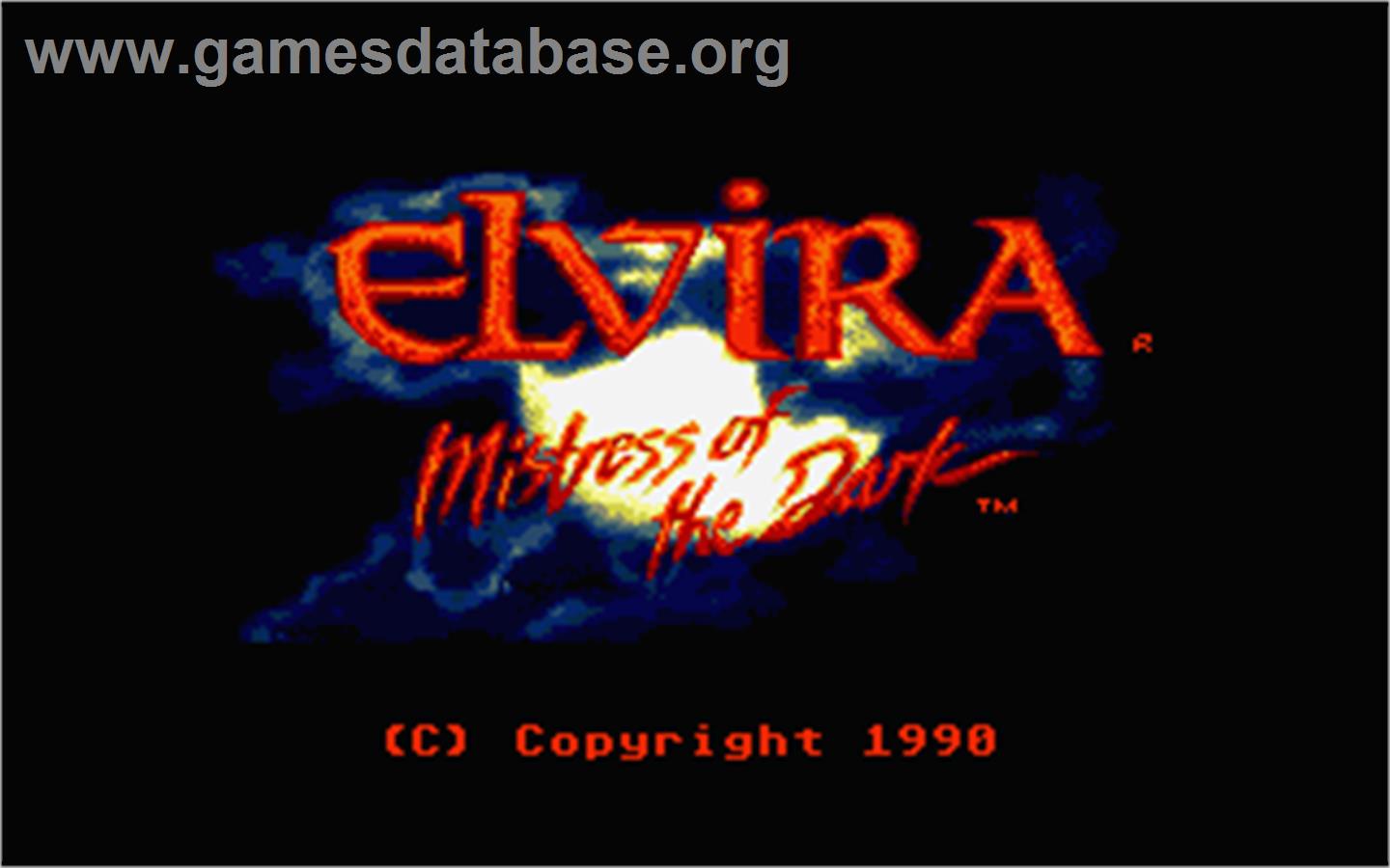 Elvira: Mistress of the Dark - Atari ST - Artwork - Title Screen