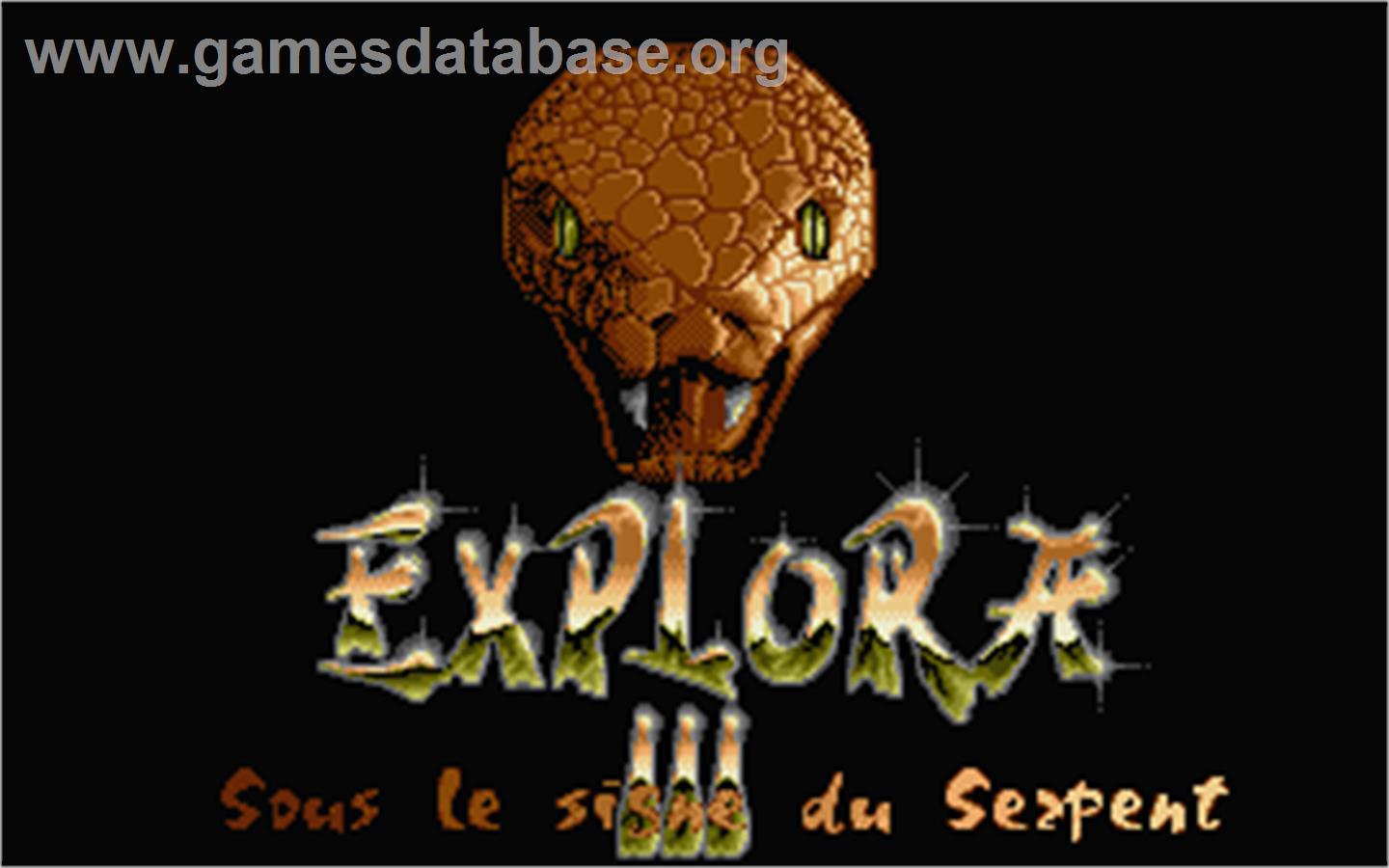Explora III: Sous Le Signe Du Serpent - Atari ST - Artwork - Title Screen