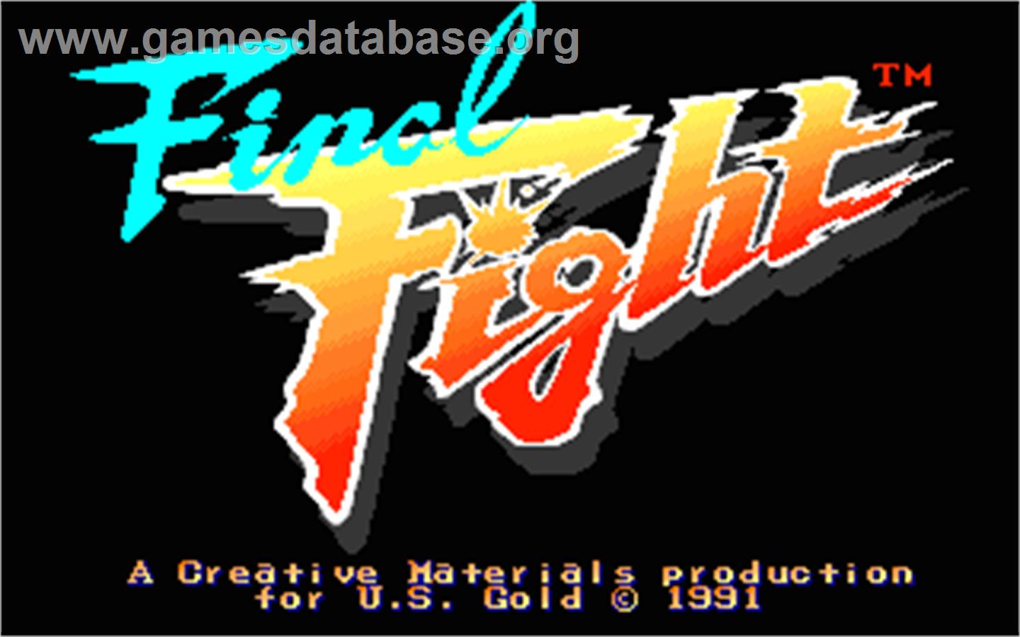 Final Fight - Atari ST - Artwork - Title Screen