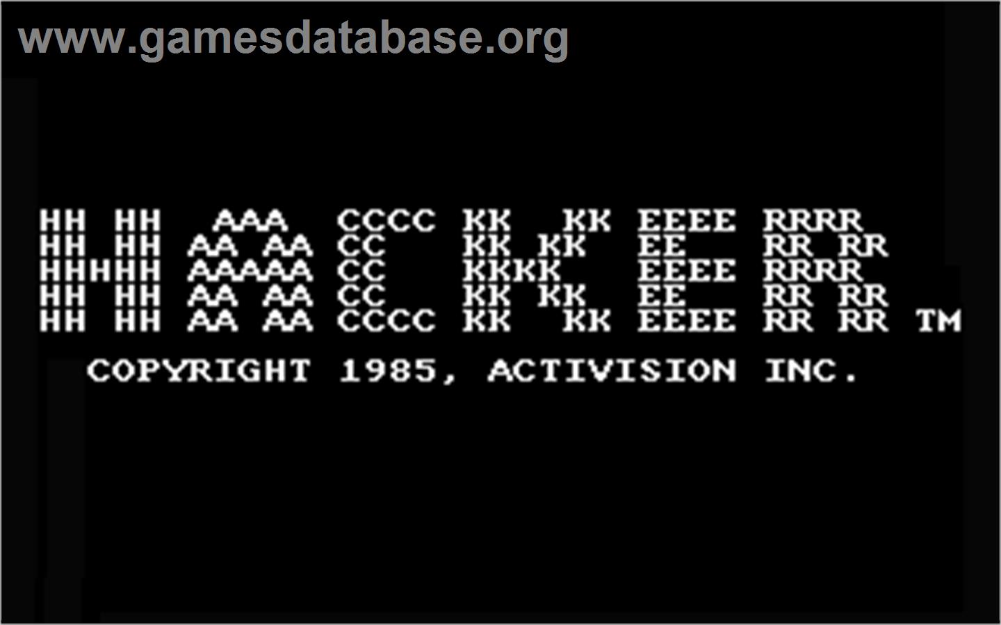Hacker - Atari ST - Artwork - Title Screen