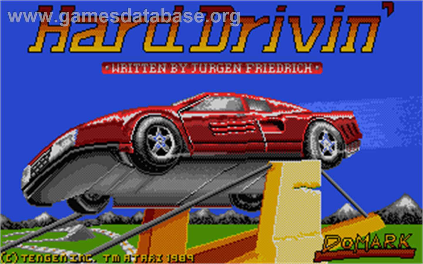 Hard Drivin' - Atari ST - Artwork - Title Screen