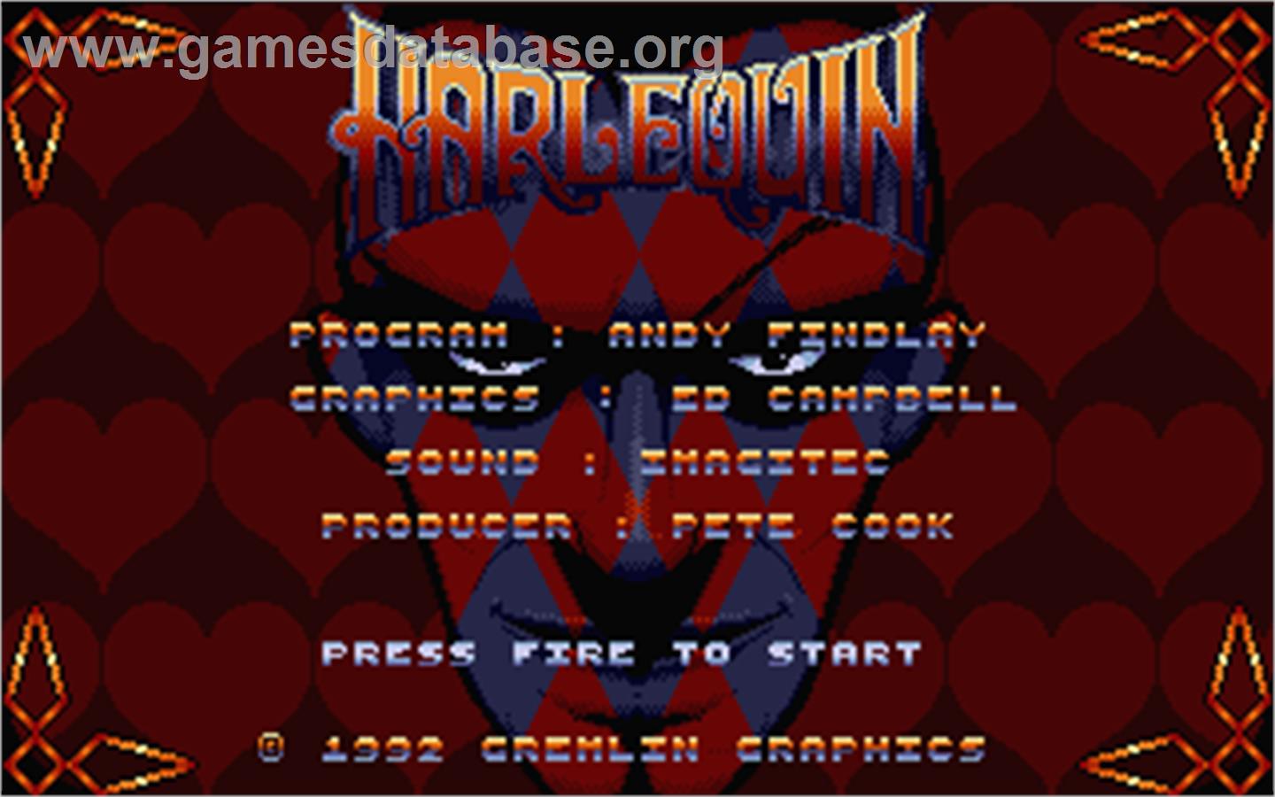 Harlequin - Atari ST - Artwork - Title Screen