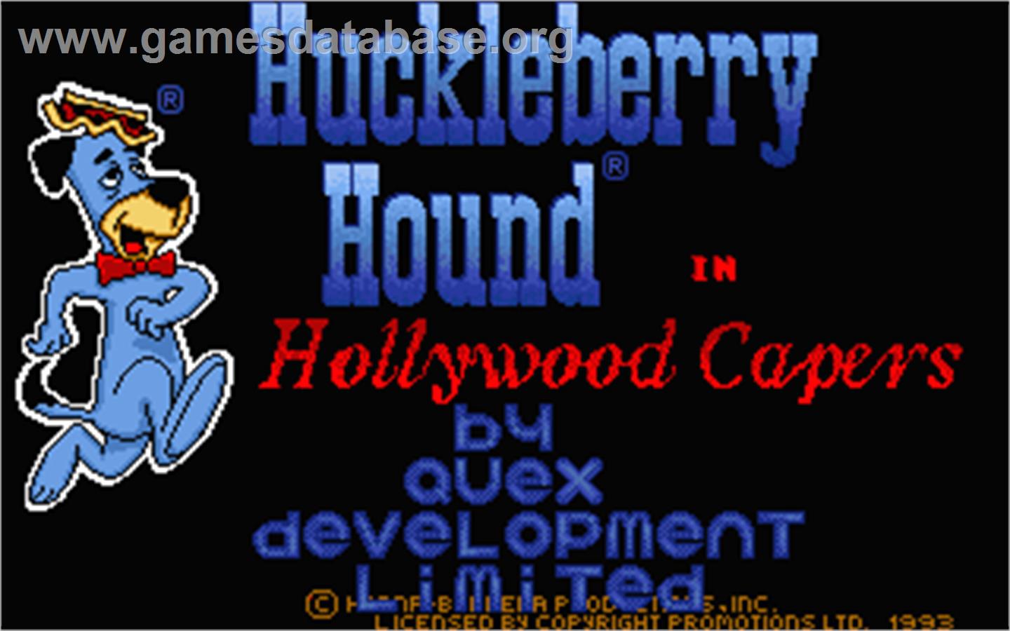Huckleberry Hound in Hollywood Capers - Atari ST - Artwork - Title Screen