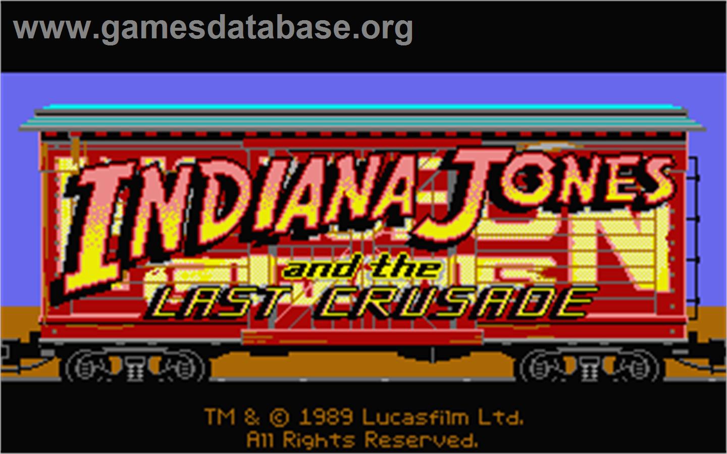 Indiana Jones and the Last Crusade: The Graphic Adventure - Atari ST - Artwork - Title Screen