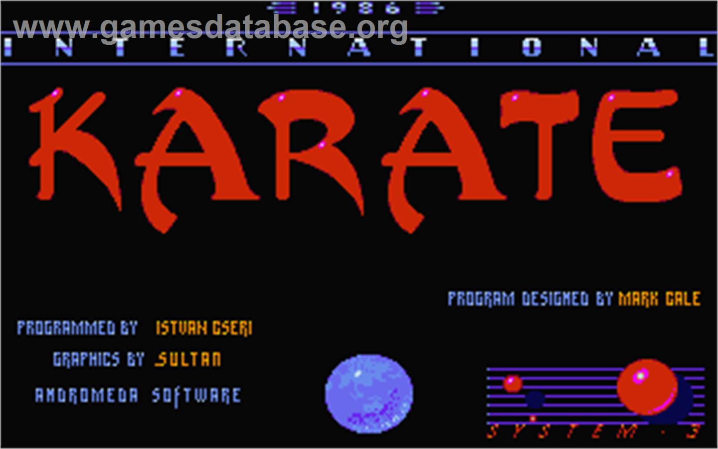 International Karate - Atari ST - Artwork - Title Screen