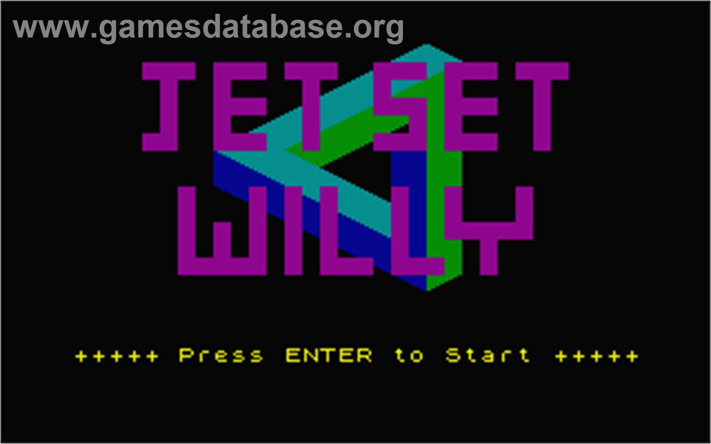 Jet Set Willy - Atari ST - Artwork - Title Screen