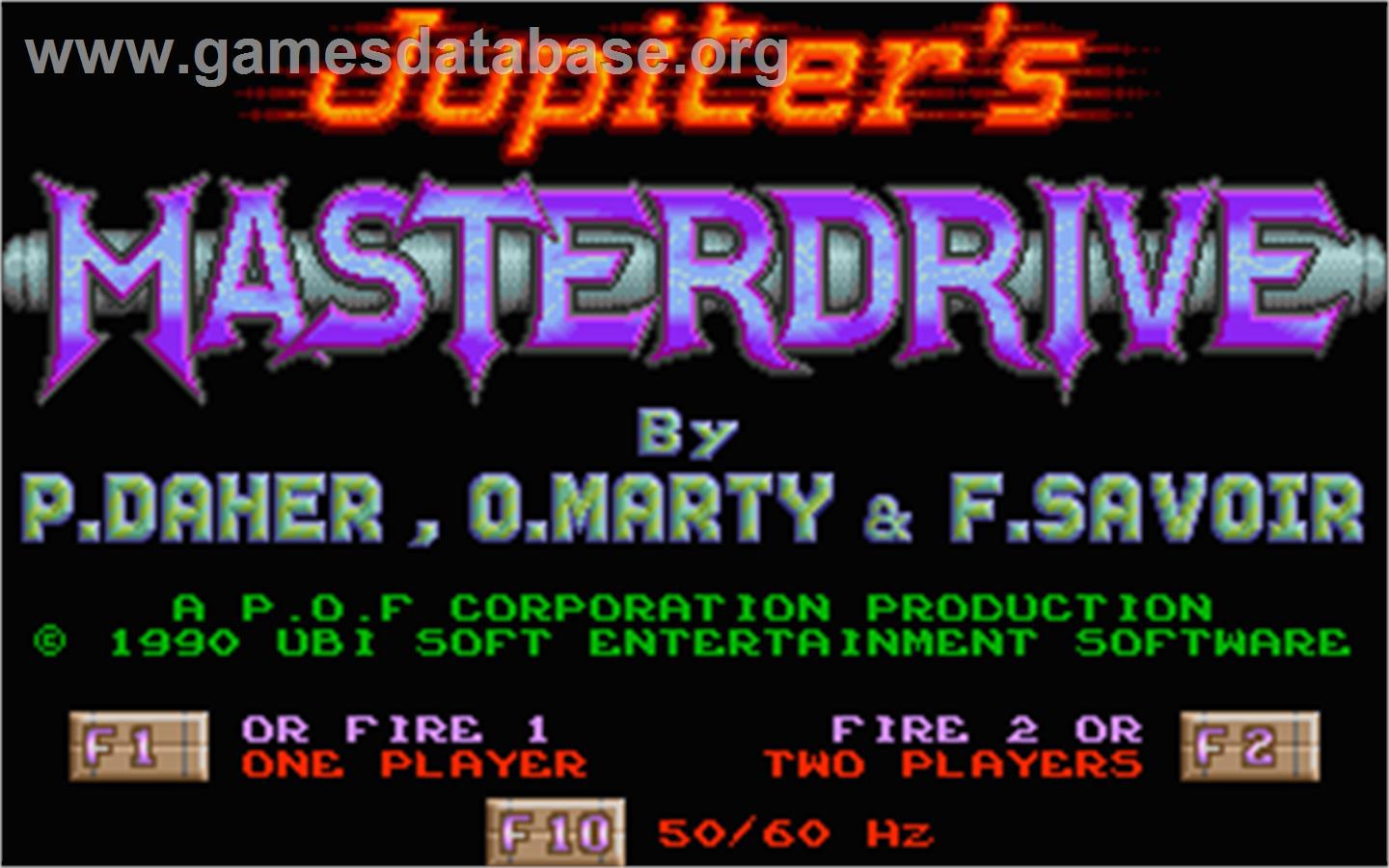 Jupiter's Masterdrive - Atari ST - Artwork - Title Screen