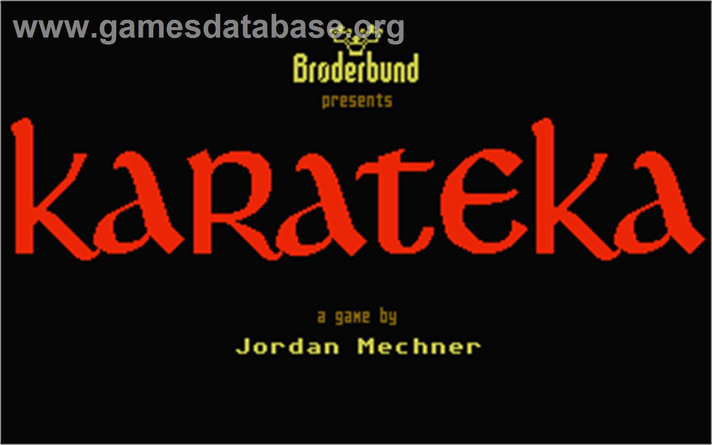 Karateka - Atari ST - Artwork - Title Screen