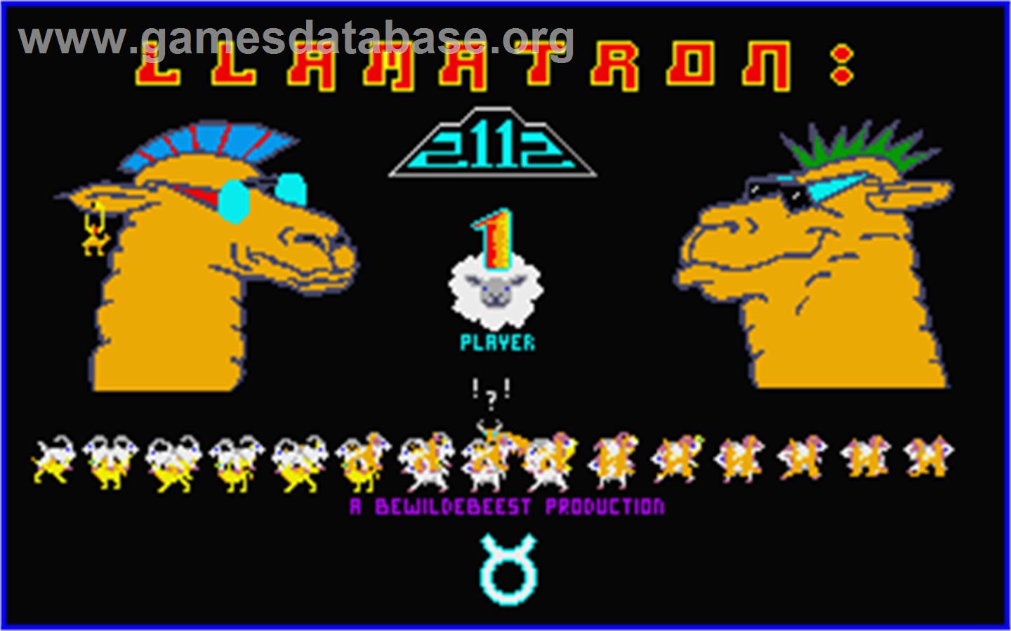 Llamatron: 2112 - Atari ST - Artwork - Title Screen