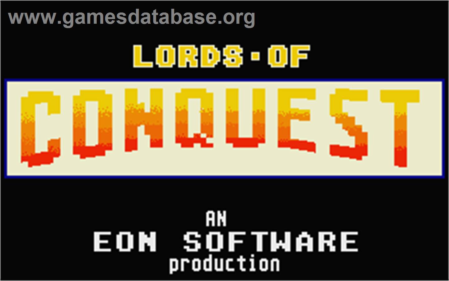 Lords of Conquest - Atari ST - Artwork - Title Screen