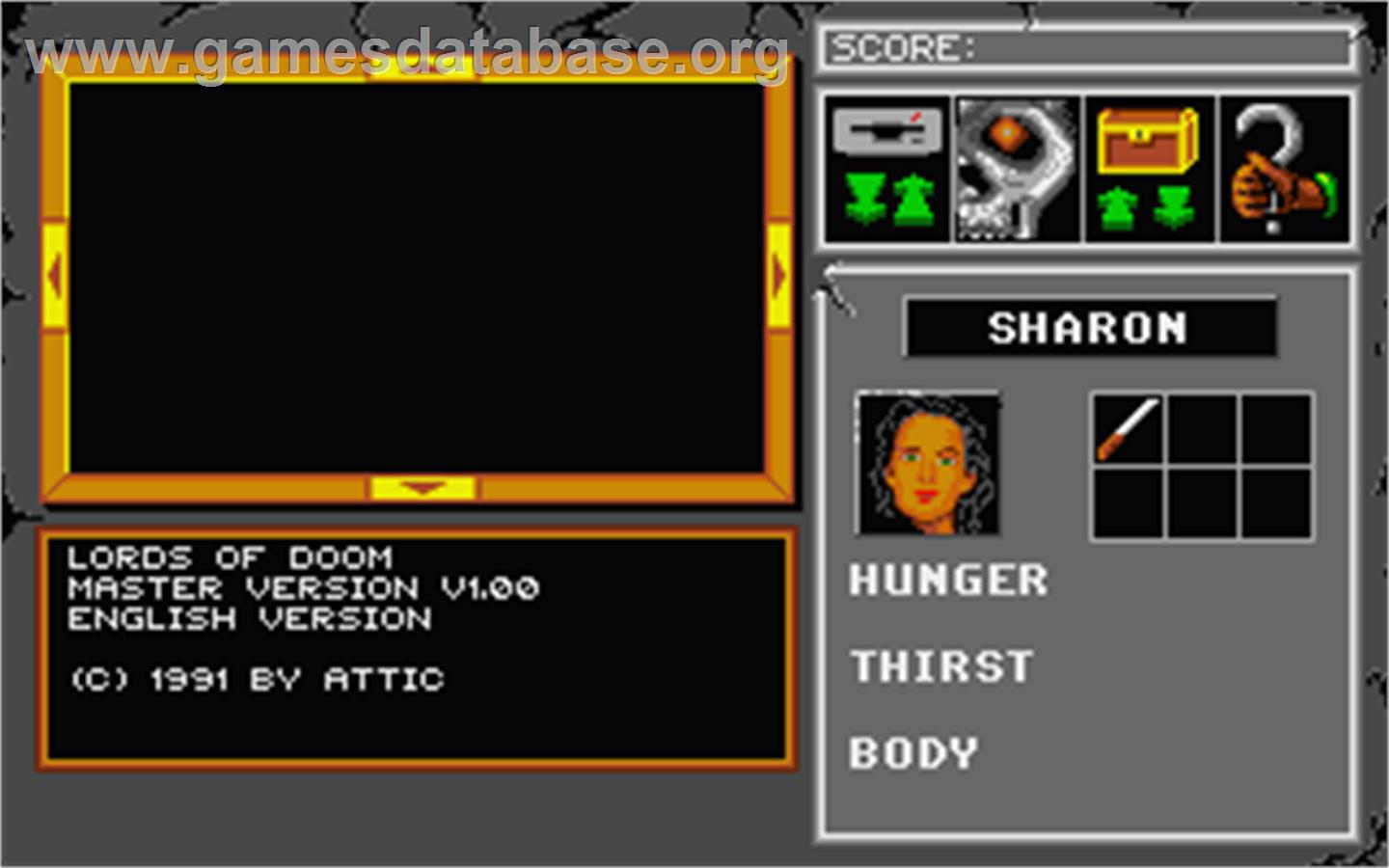 Lords of Doom - Atari ST - Artwork - Title Screen