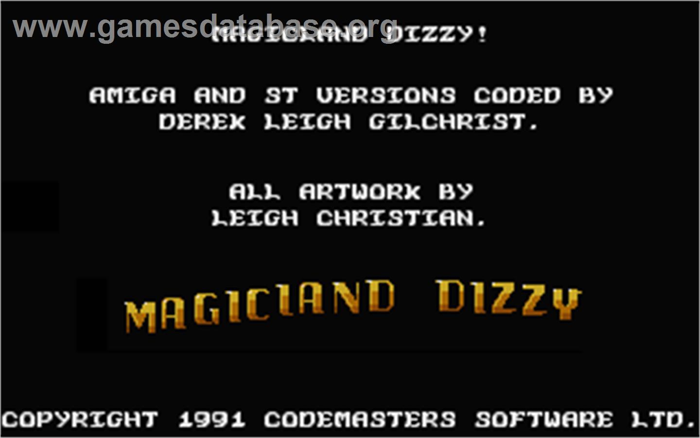 Magicland Dizzy - Atari ST - Artwork - Title Screen