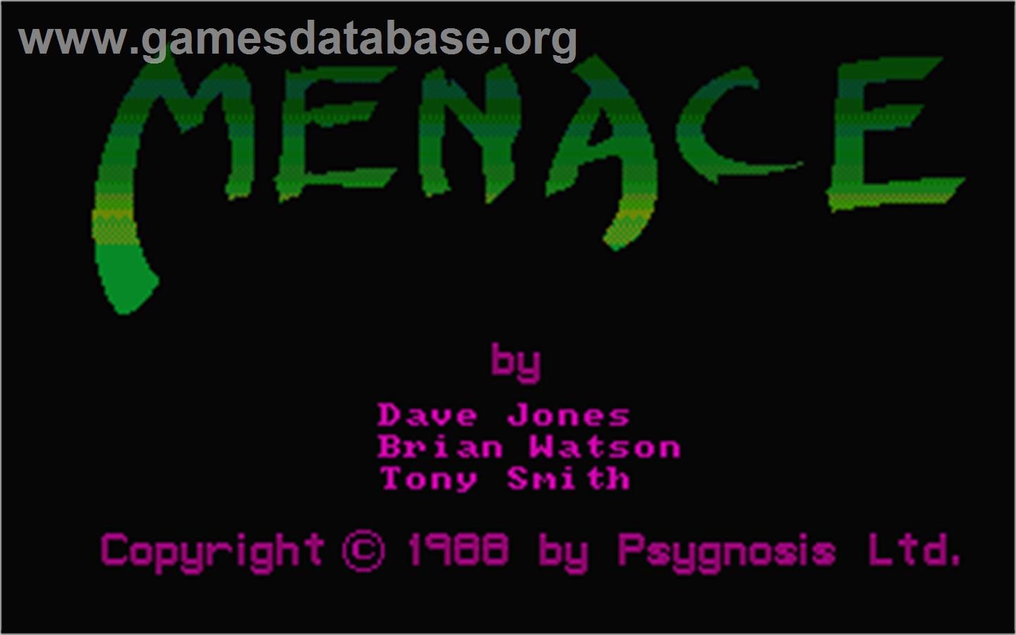 Menace - Atari ST - Artwork - Title Screen