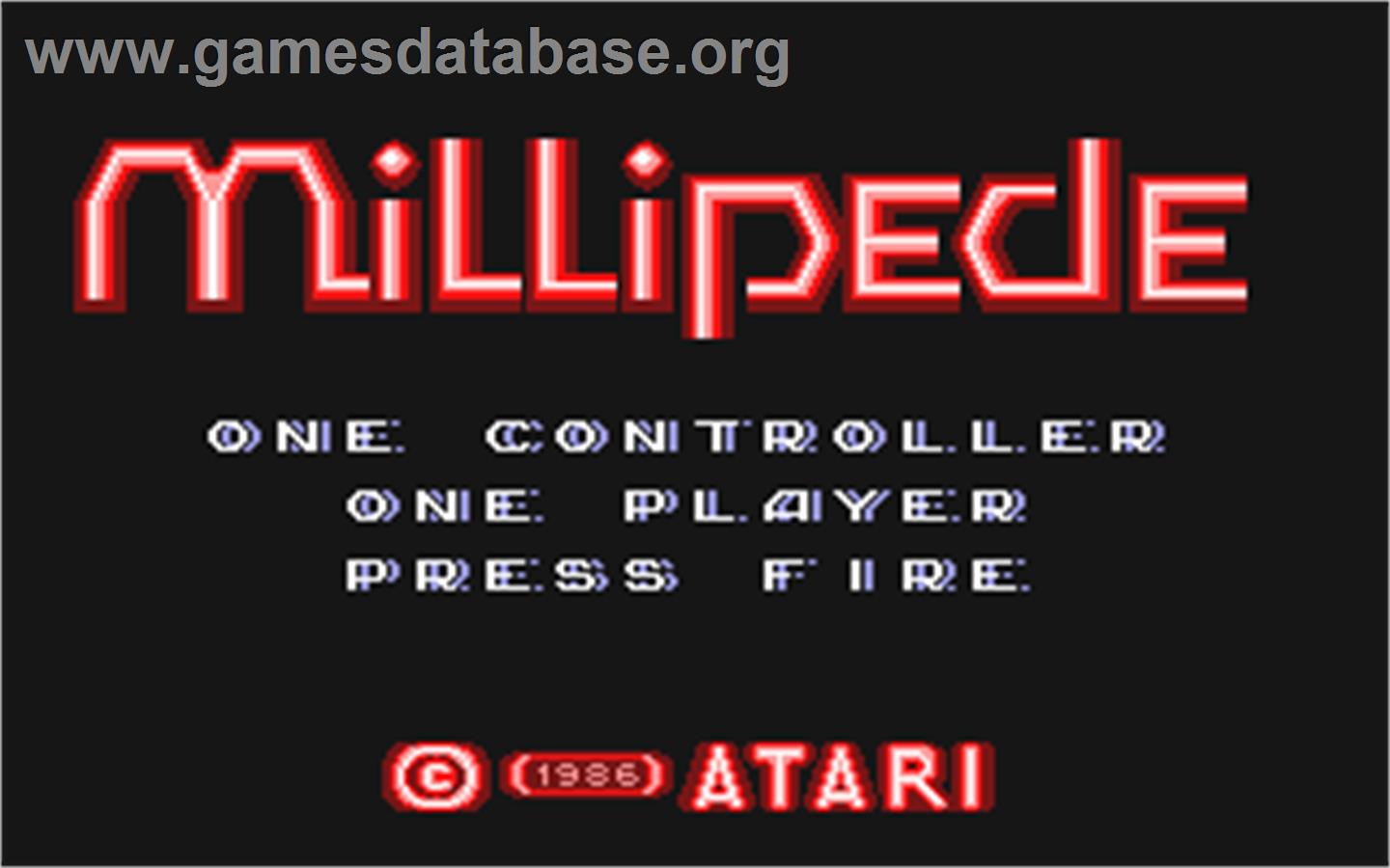 Millipede - Atari ST - Artwork - Title Screen