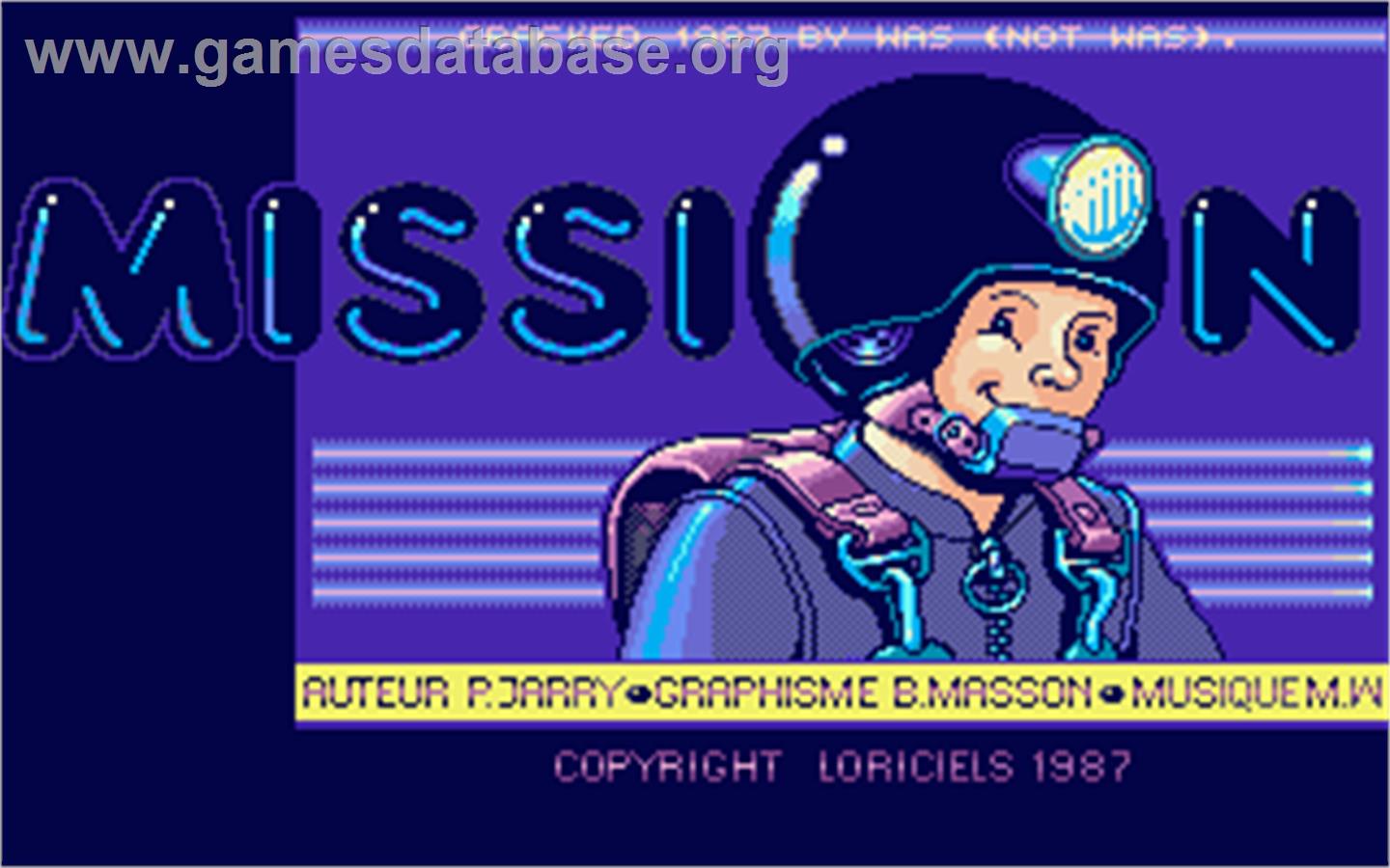 Mission - Atari ST - Artwork - Title Screen