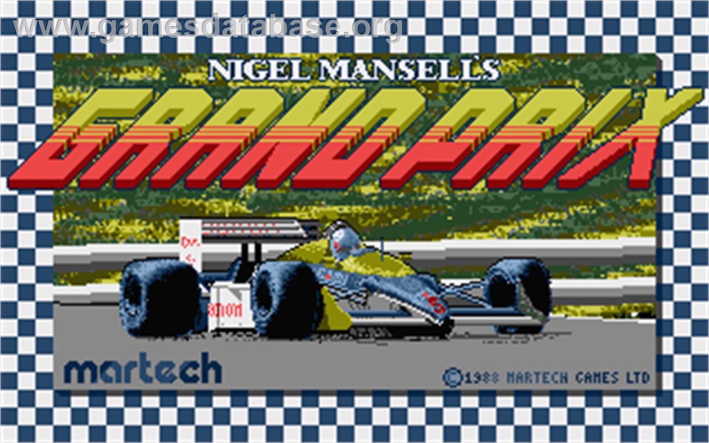 Nigel Mansell's Grand Prix - Atari ST - Artwork - Title Screen