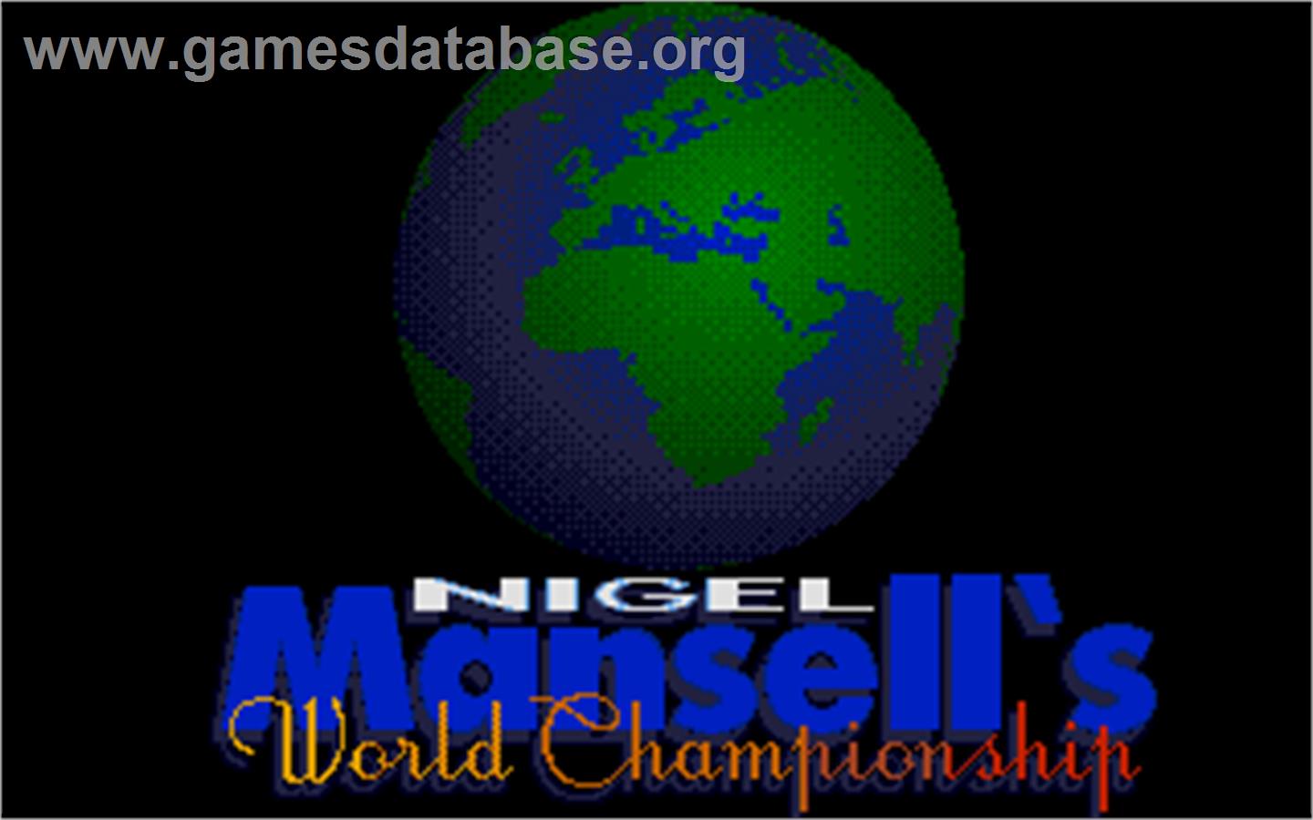 Nigel Mansell's World Championship - Atari ST - Artwork - Title Screen