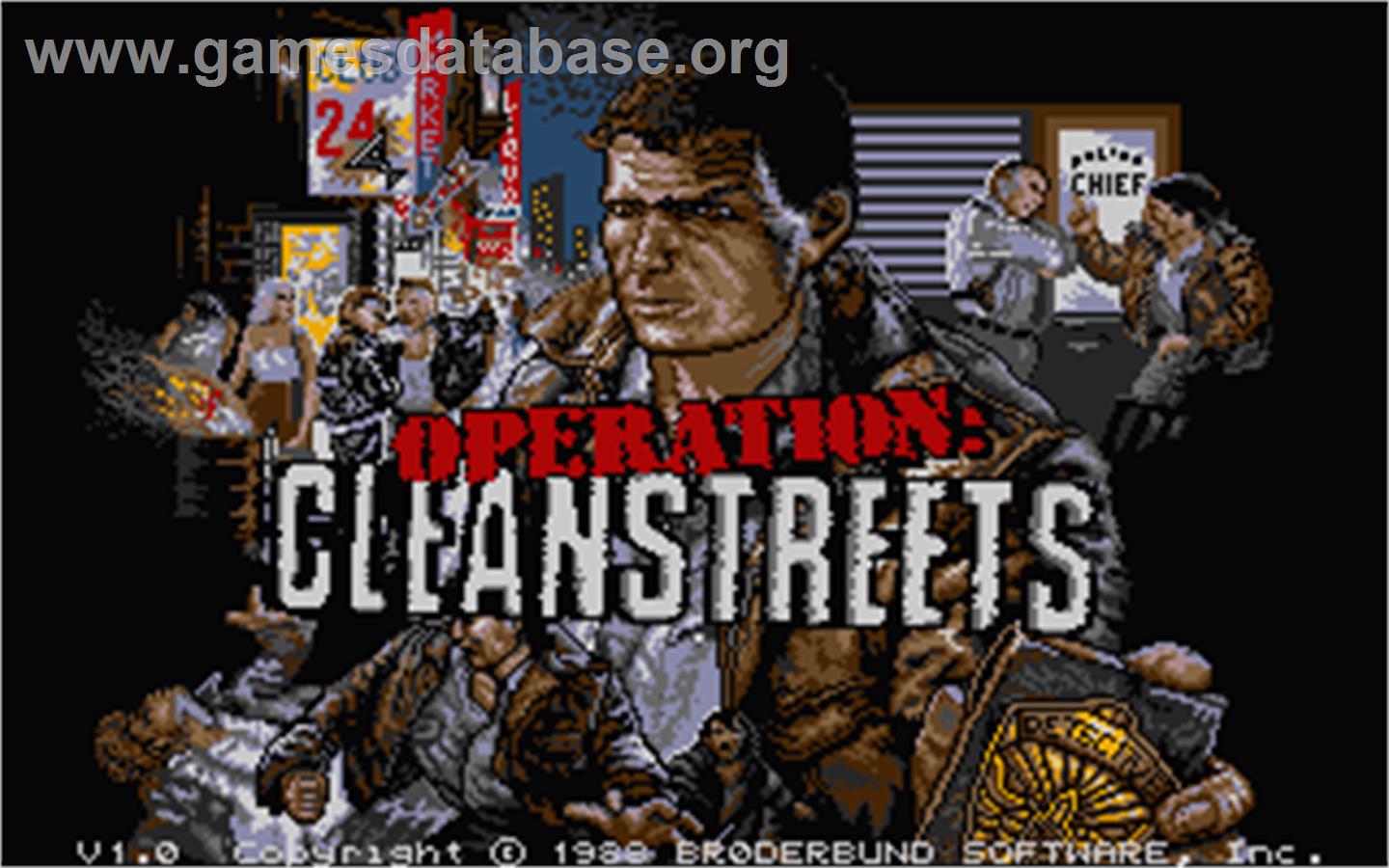 Operation: Cleanstreets - Atari ST - Artwork - Title Screen