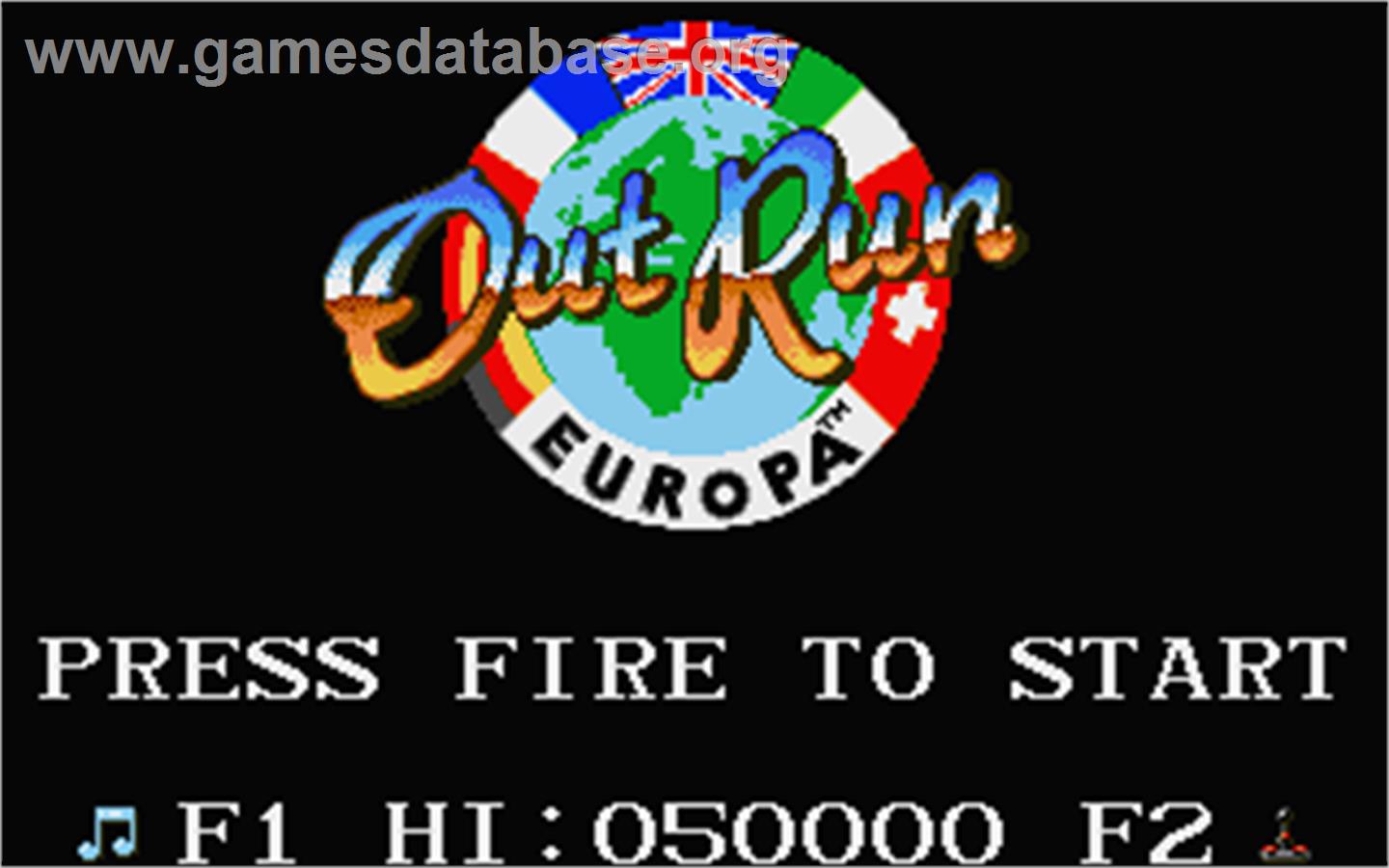Out Run Europa - Atari ST - Artwork - Title Screen
