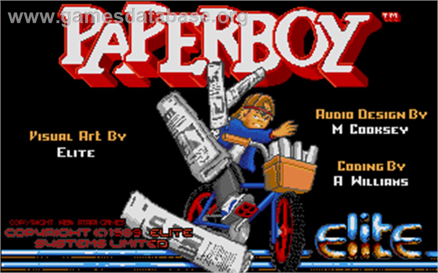 Paperboy - Atari ST - Artwork - Title Screen