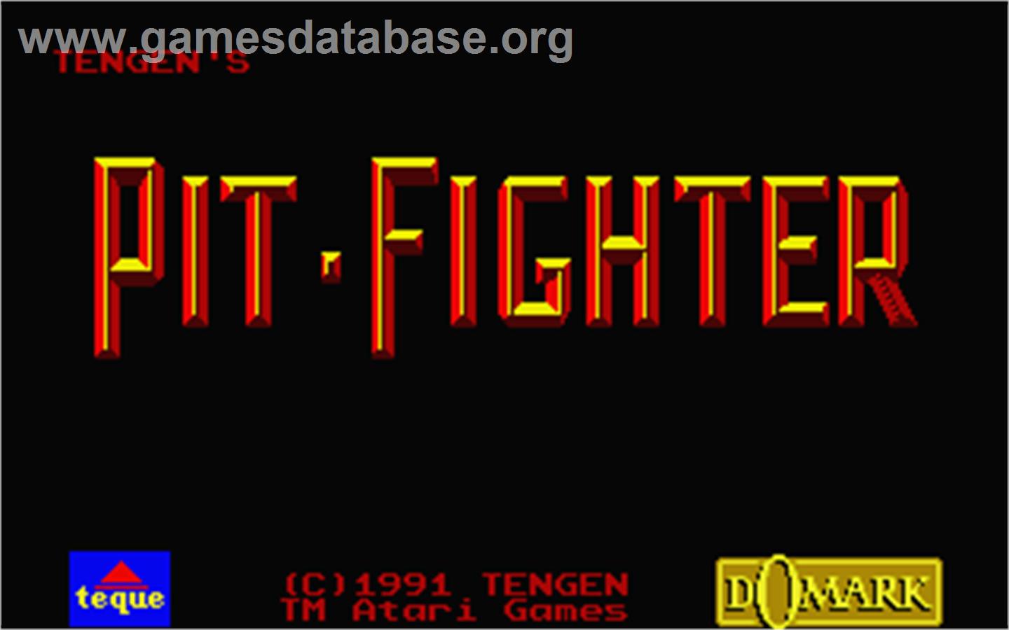 Pit Fighter - Atari ST - Artwork - Title Screen