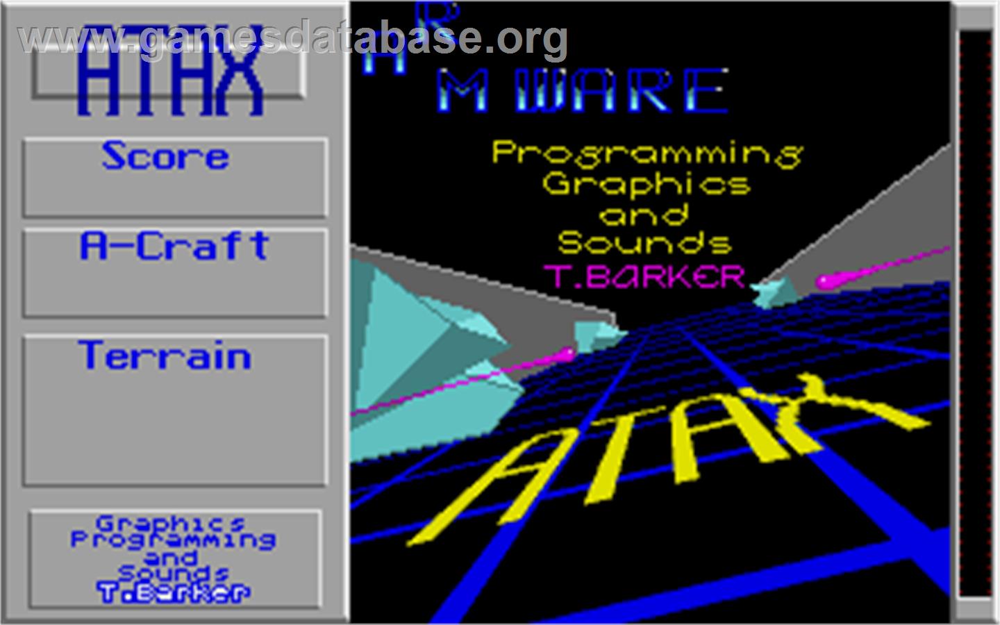 Plax Atax - Atari ST - Artwork - Title Screen