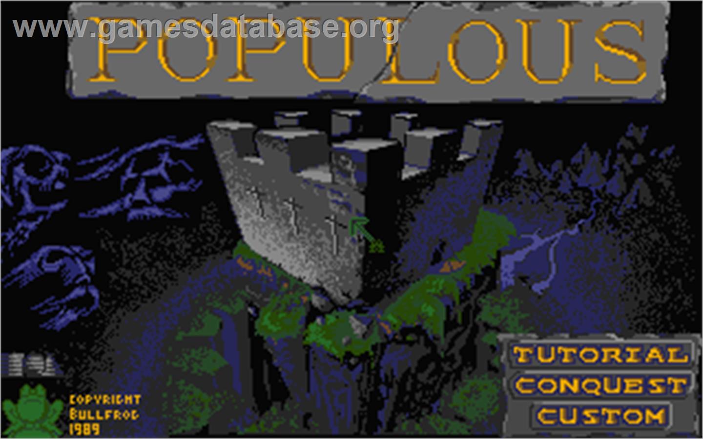 Populous: The Final Frontier - Atari ST - Artwork - Title Screen