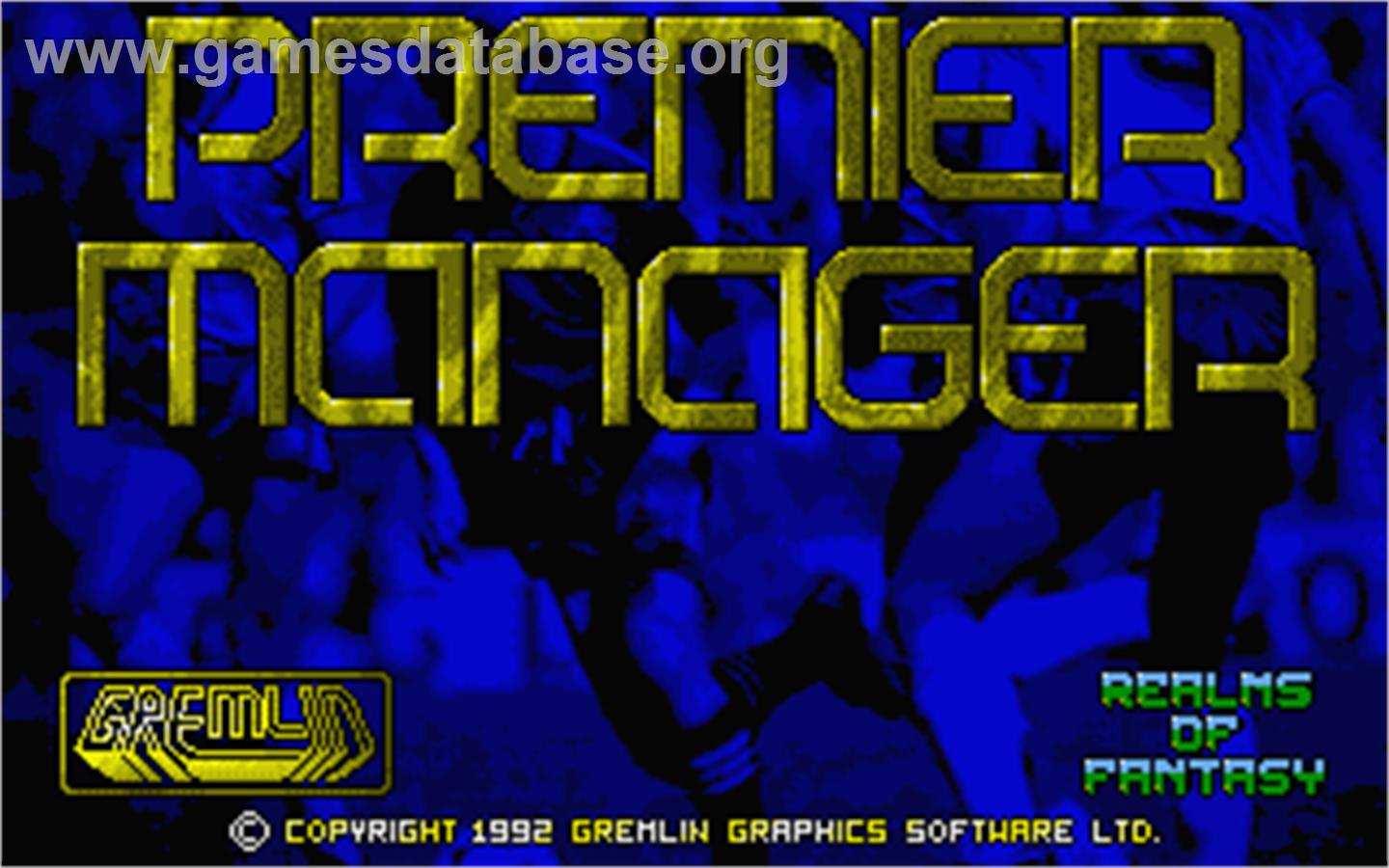 Premier Manager - Atari ST - Artwork - Title Screen