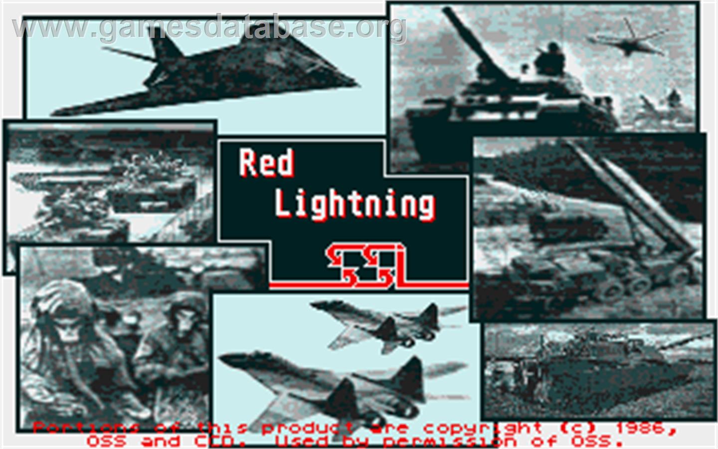 Red Lightning - Atari ST - Artwork - Title Screen
