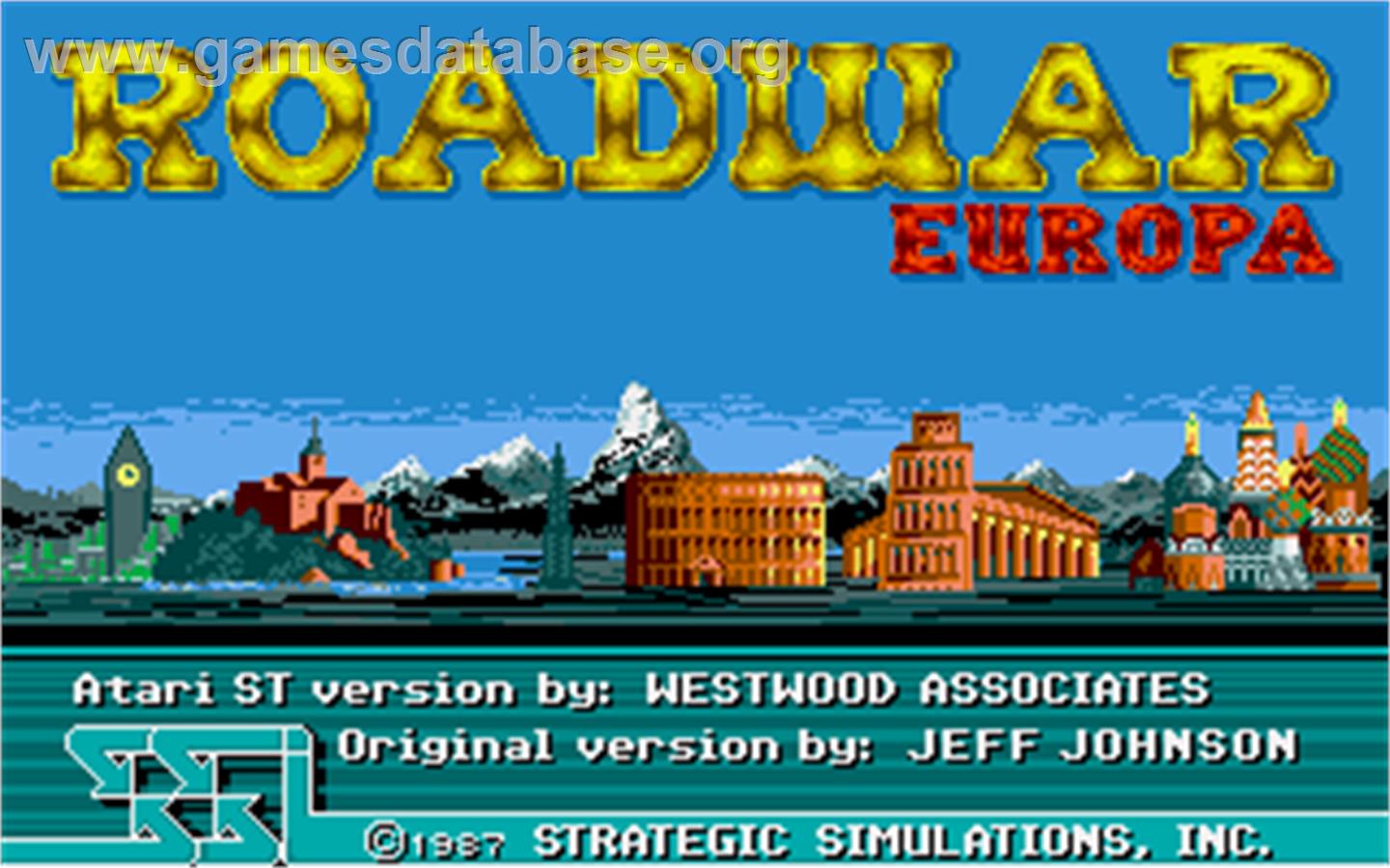 Roadwar Europa - Atari ST - Artwork - Title Screen