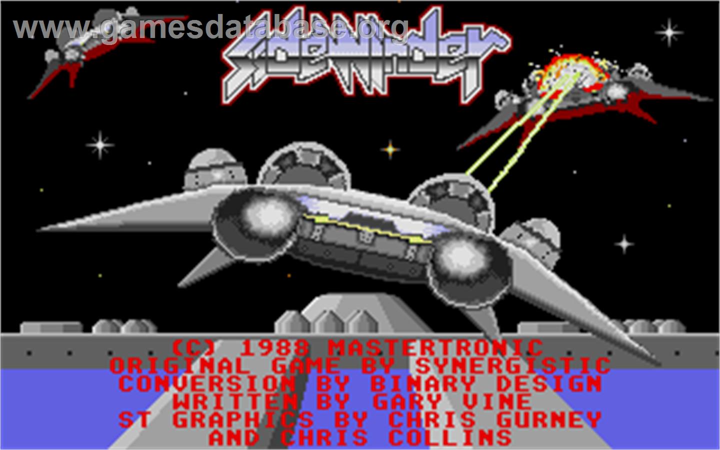 Sidewinder - Atari ST - Artwork - Title Screen