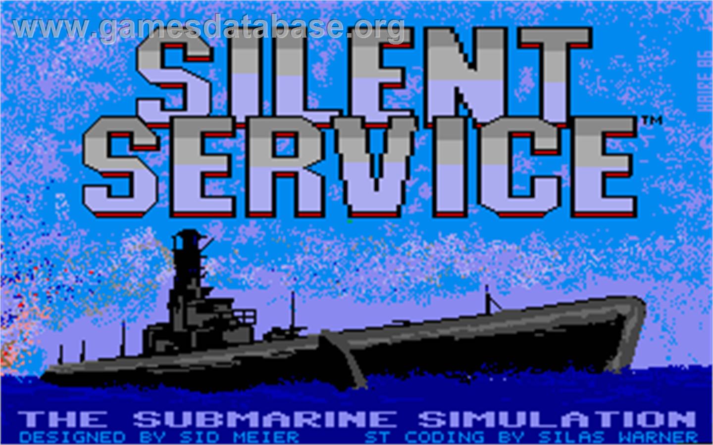 Silent Service - Atari ST - Artwork - Title Screen